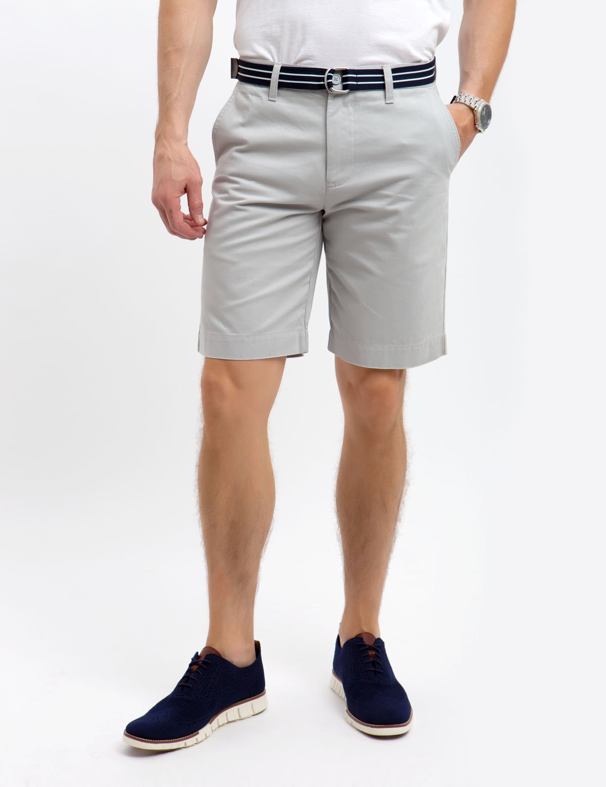 Hartford Cotton Belted Shorts with Removable Belt