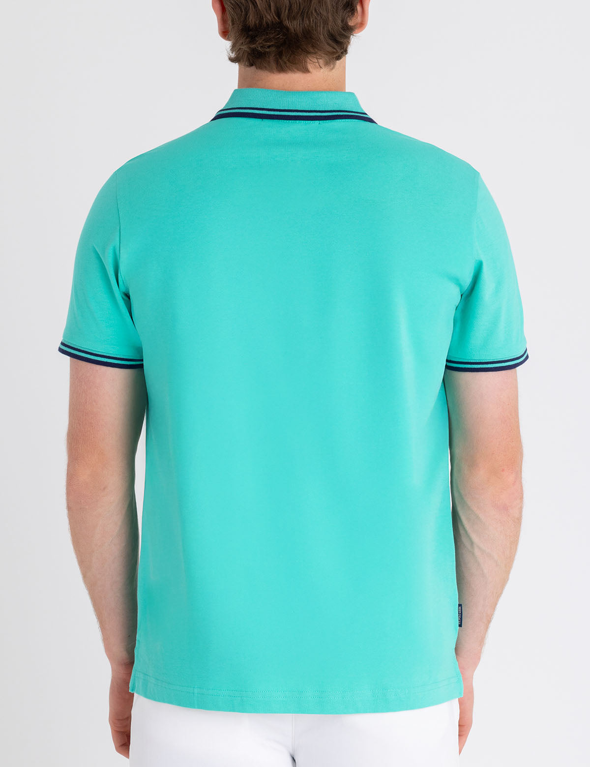 Men's Zipper Placket Jersey Polo Shirt