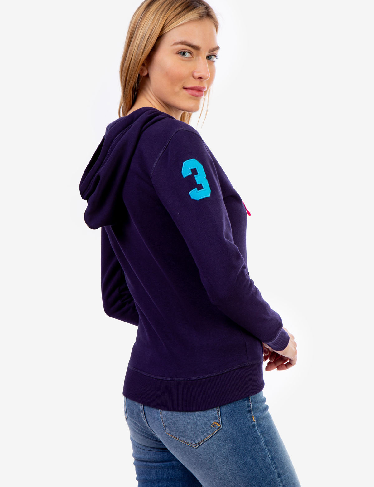Men's Zip-Up Hoodie with Embroidered Logo & Kangaroo Pockets