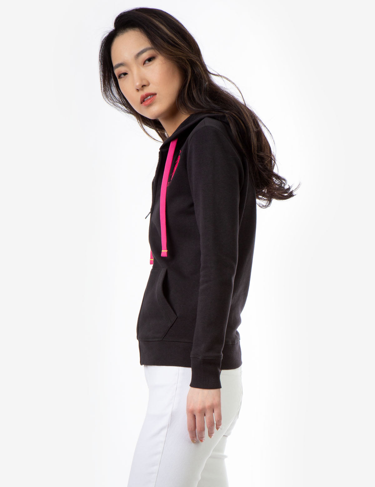 Men's Zip-Up Hoodie with Embroidered Logo & Kangaroo Pockets