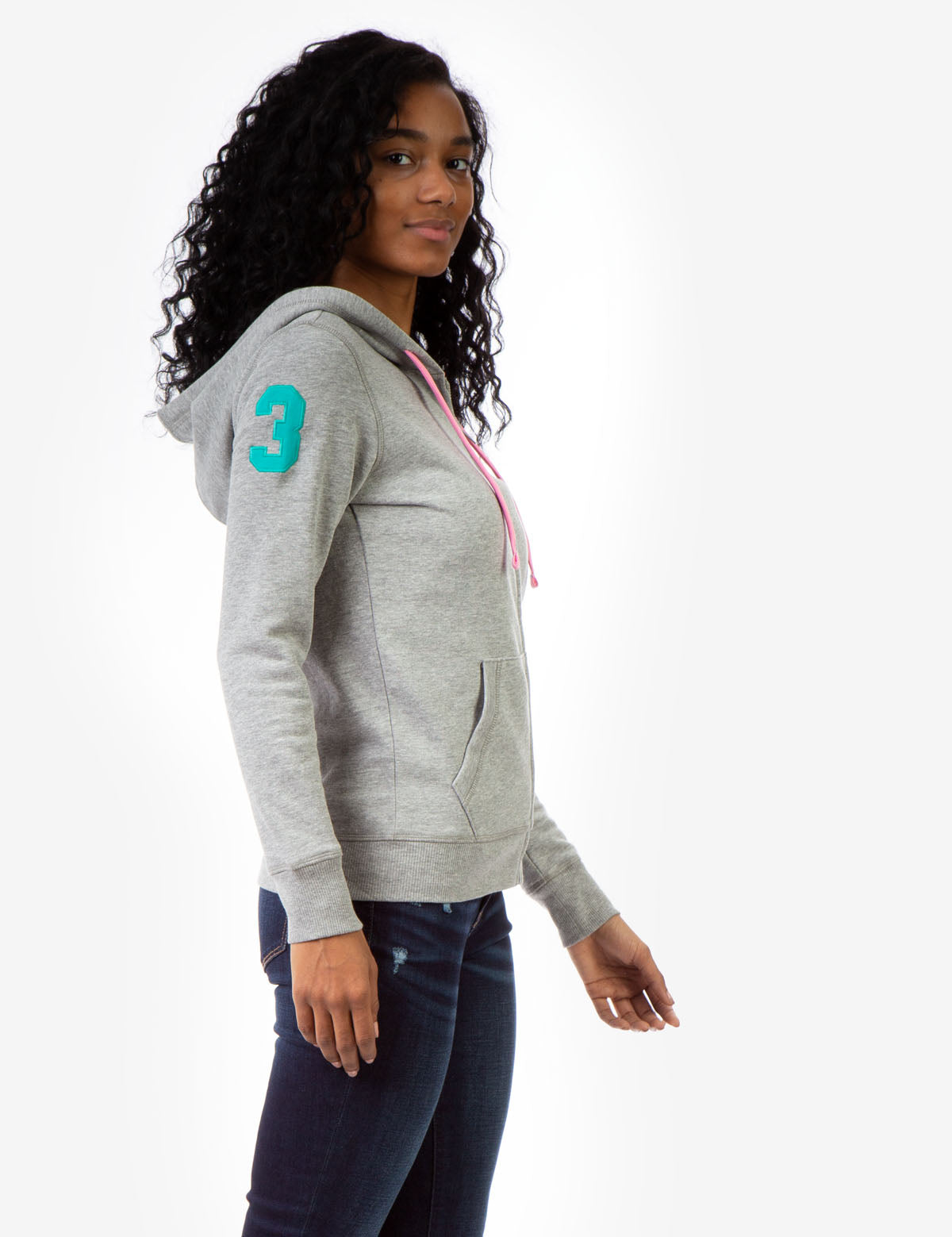 Men's Zip-Up Hoodie with Embroidered Logo & Kangaroo Pockets