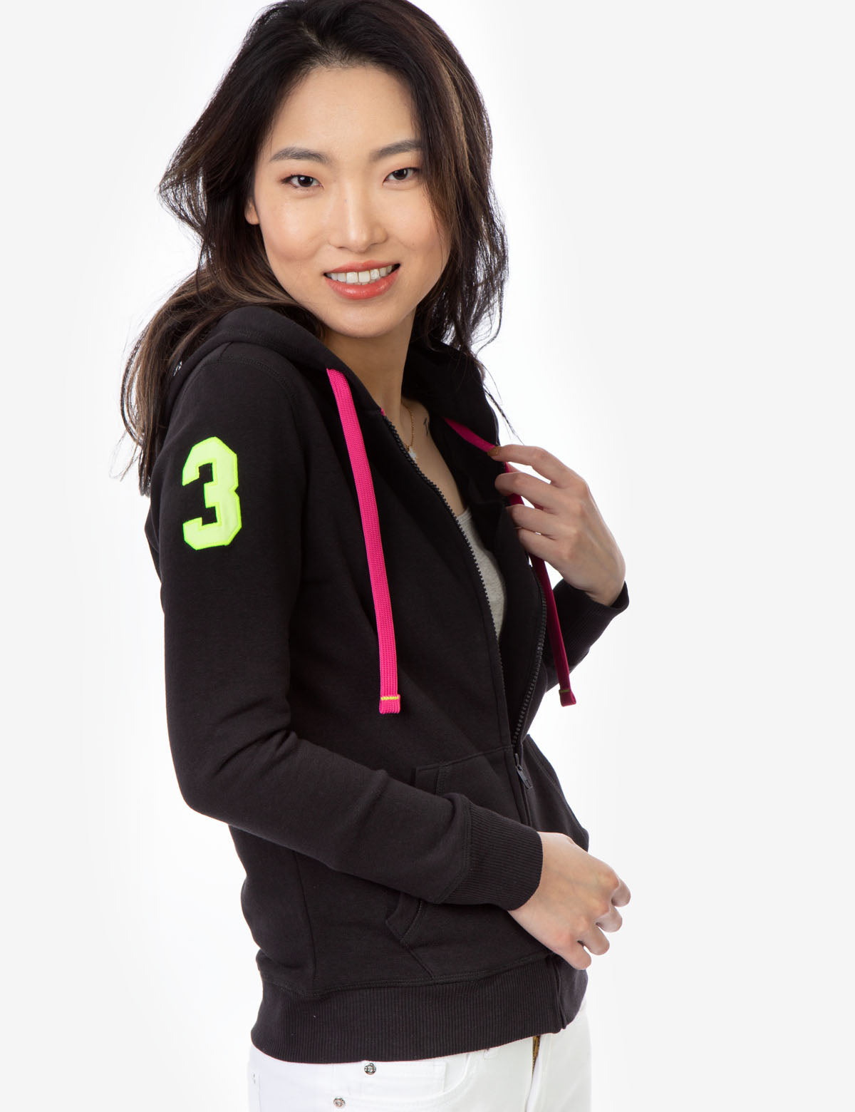 Men's Zip-Up Hoodie with Embroidered Logo & Kangaroo Pockets