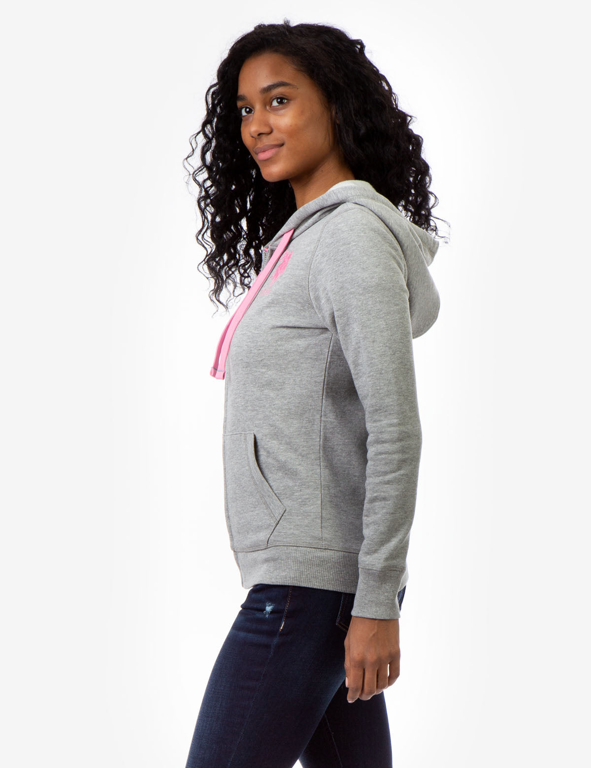 Men's Zip-Up Hoodie with Embroidered Logo & Kangaroo Pockets