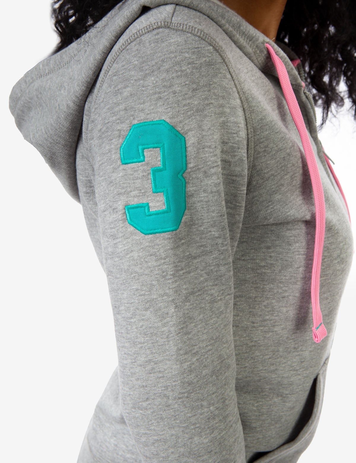 Men's Zip-Up Hoodie with Embroidered Logo & Kangaroo Pockets