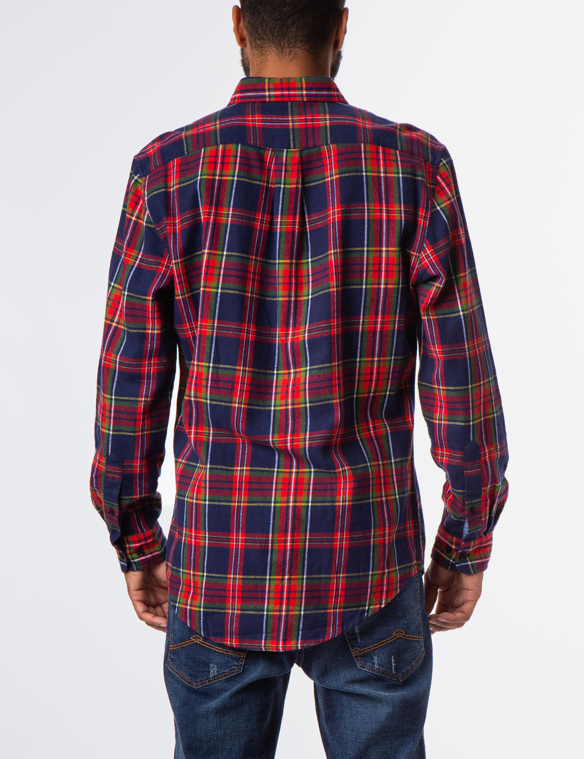 USPA Plaid Button-Up Shirt with Patch Pockets