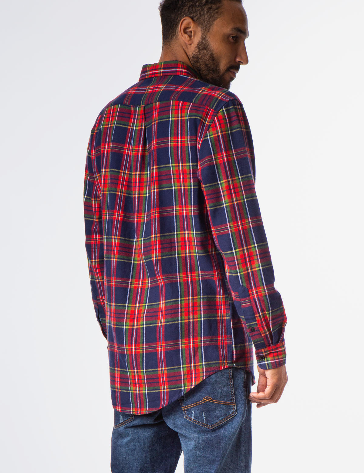 USPA Plaid Button-Up Shirt with Patch Pockets