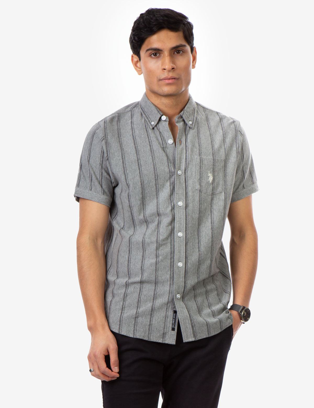 U.S. Polo Assn. Men's Striped Button-Up Shirt