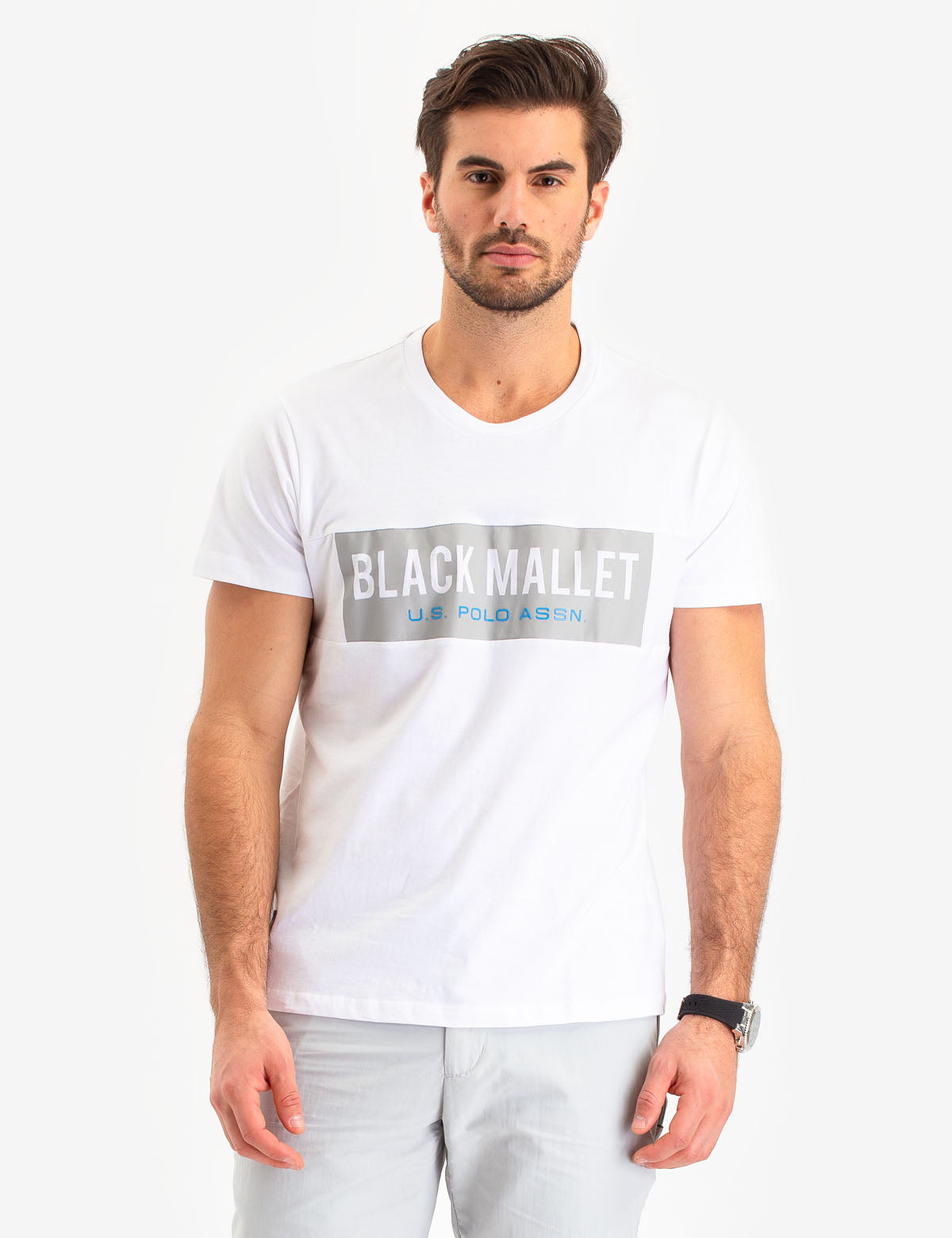 Black Mallet Logo Graphic T-Shirt for Men