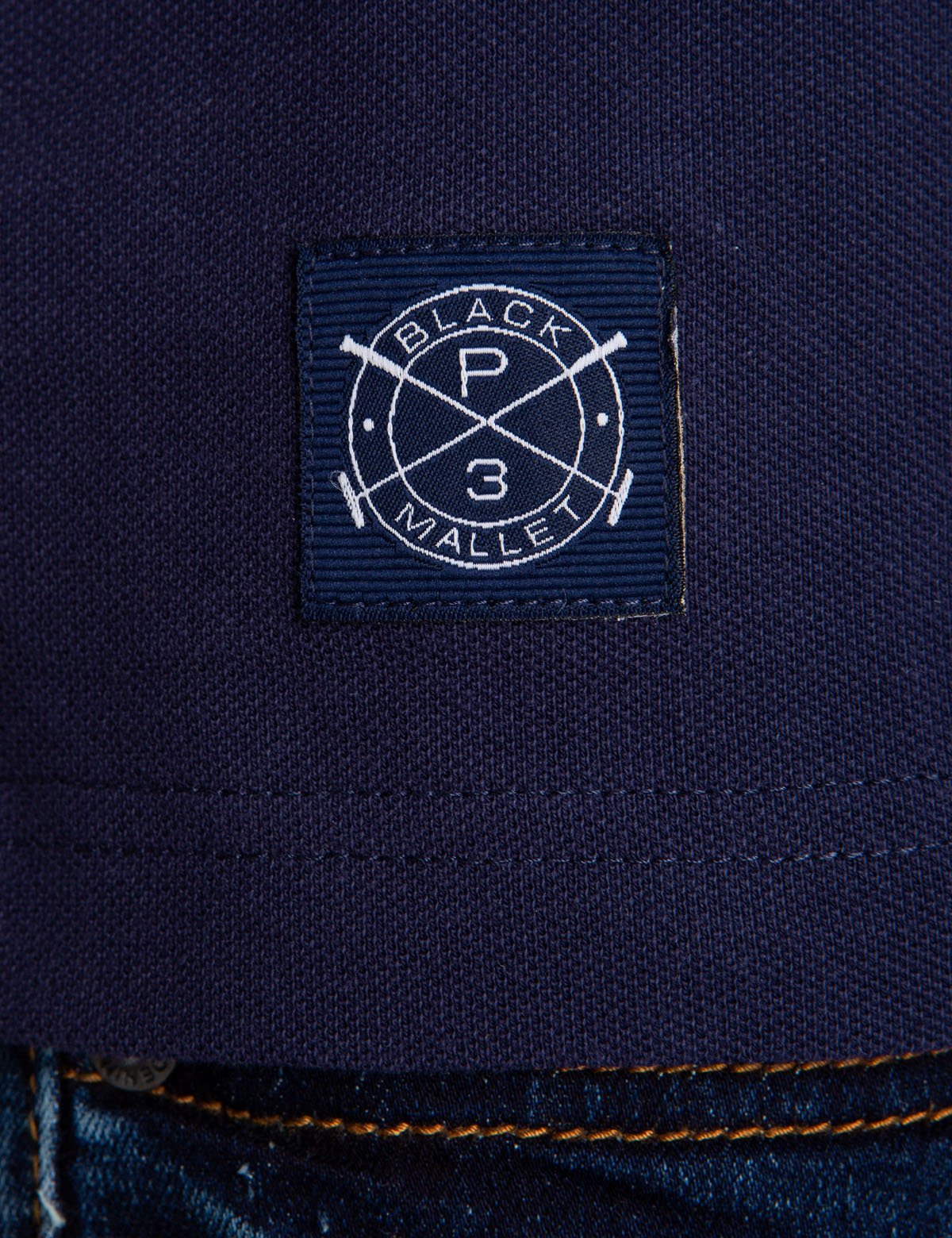 USPA Black Mallet Classic Fit Stripe Polo Shirt - 100% Cotton