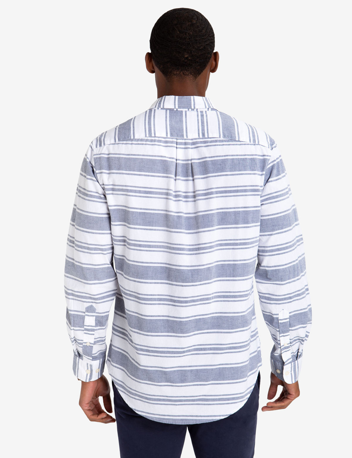 Black Mallet Classic Fit Horizontal Stripe Cotton Shirt
