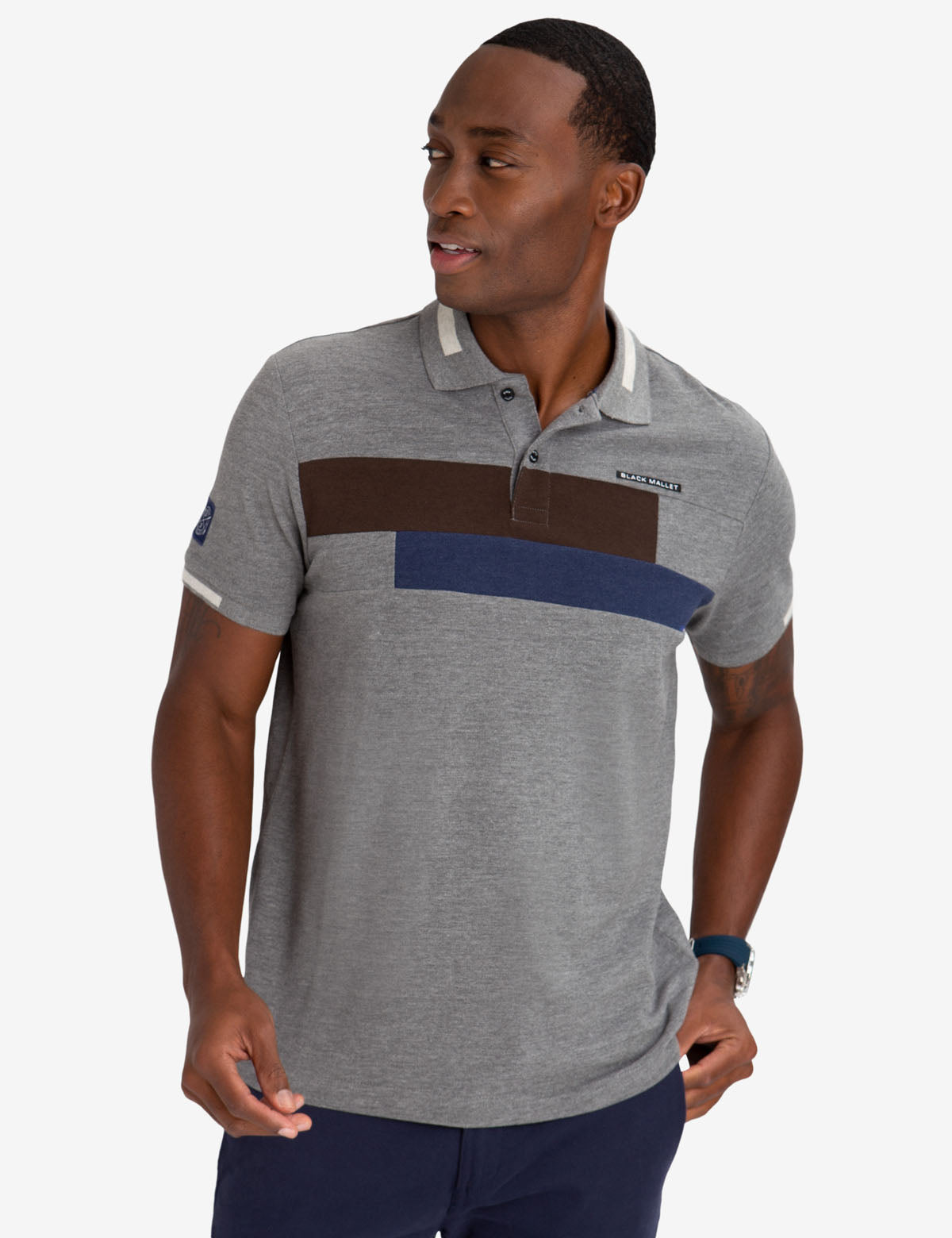 Black Mallet Classic Fit Polo Shirt - Cotton Blend Men's Top