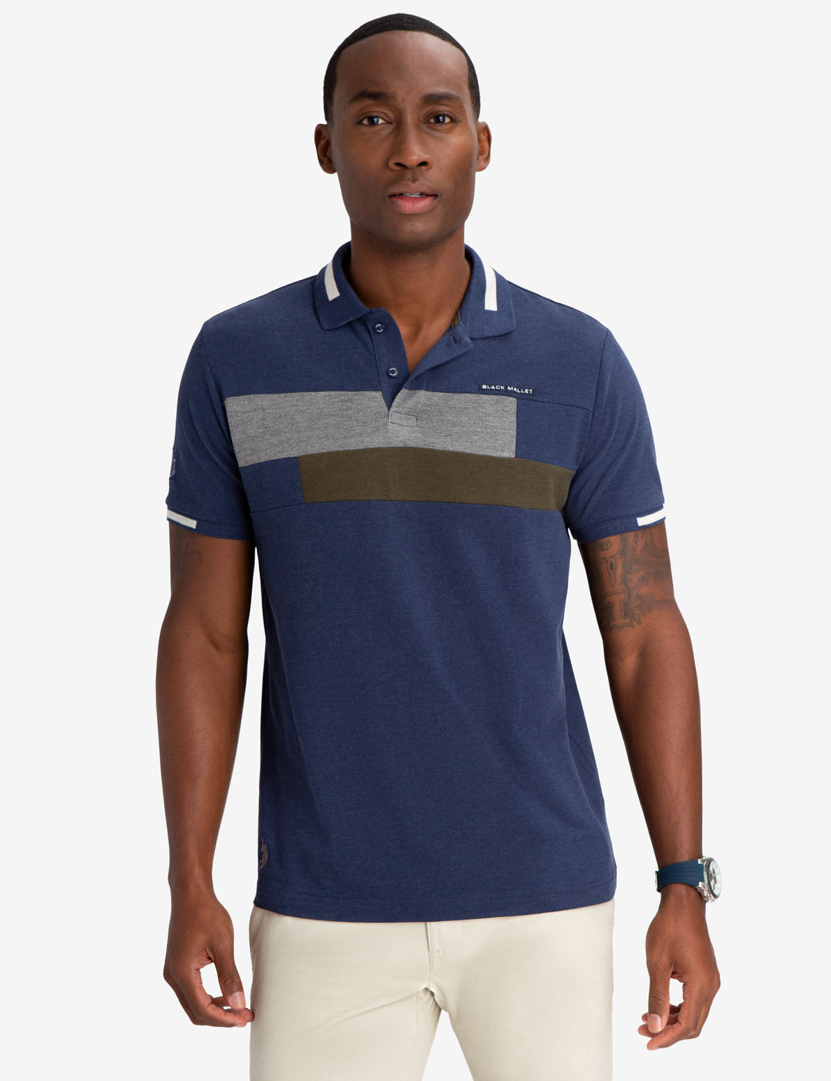 Black Mallet Classic Fit Polo Shirt - Cotton Blend Men's Top