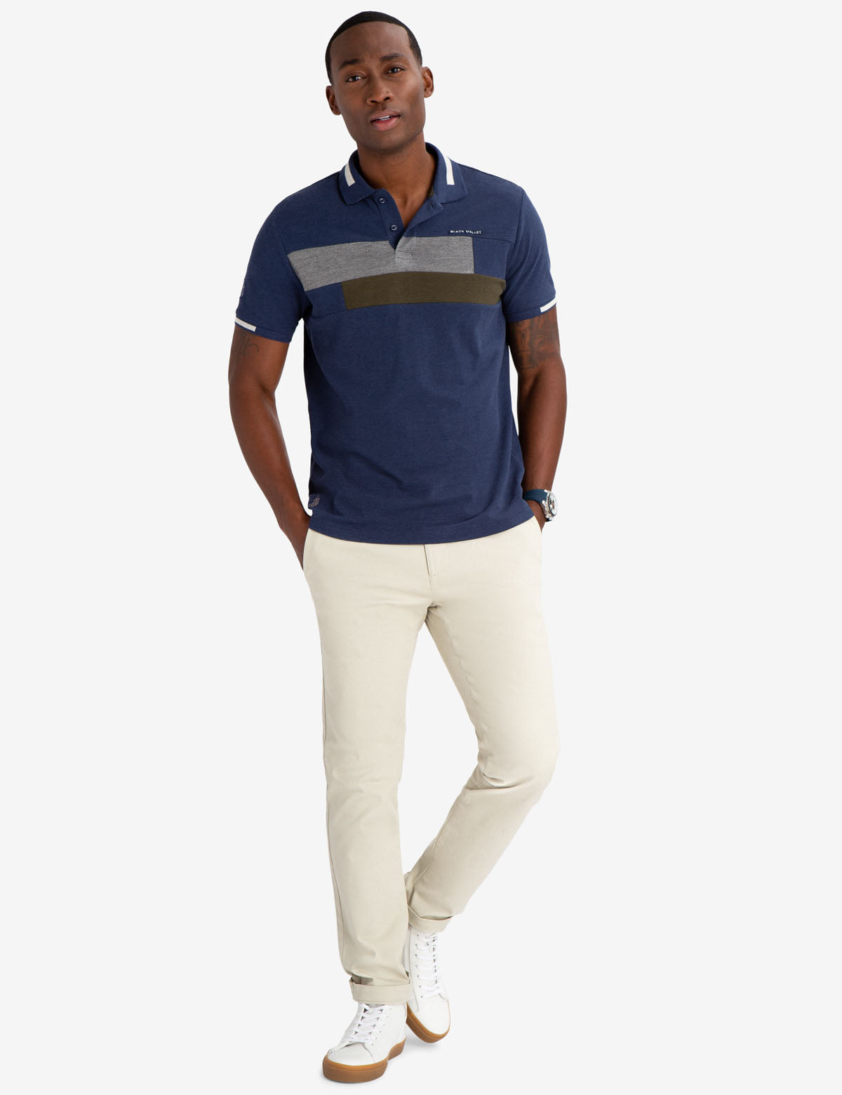 Black Mallet Classic Fit Polo Shirt - Cotton Blend Men's Top