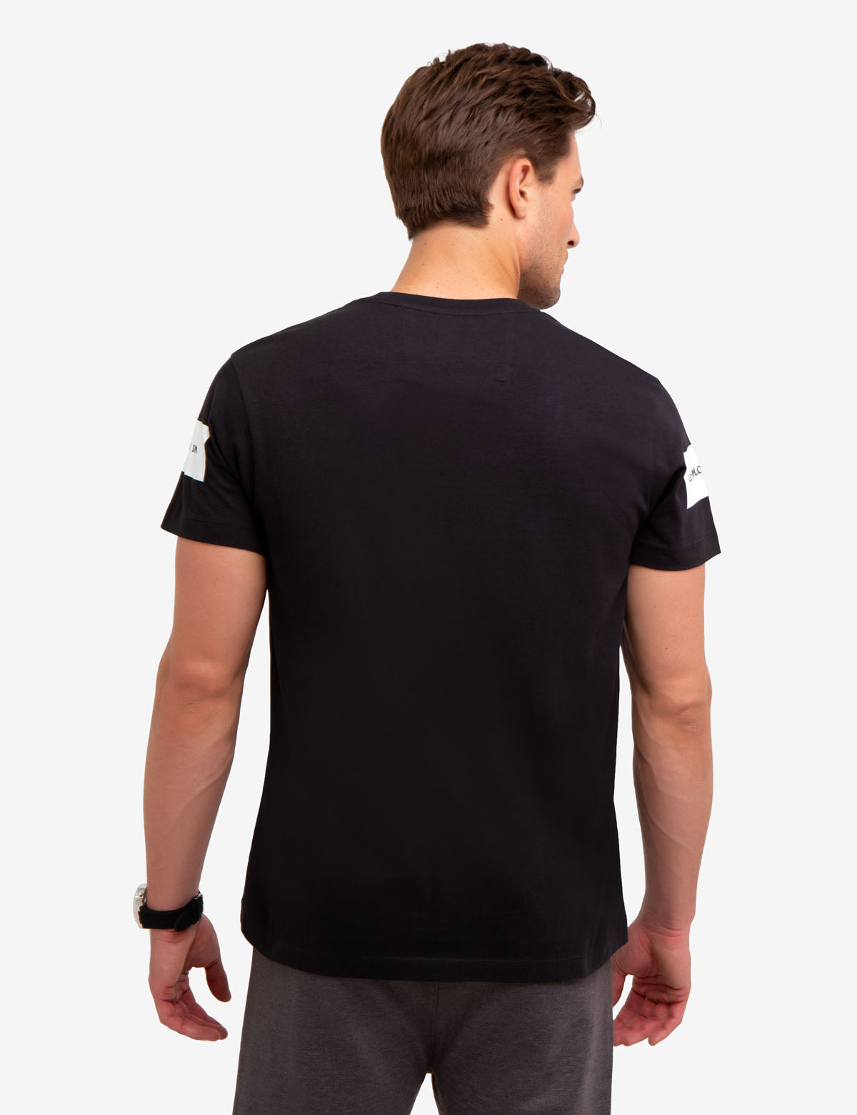 Black Mallet Colorblock Cotton T-Shirt - USPA Design
