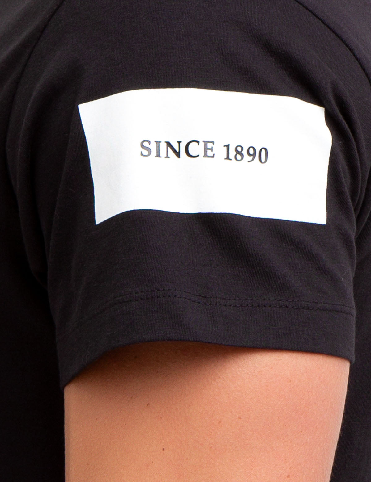 Black Mallet Colorblock Cotton T-Shirt - USPA Design