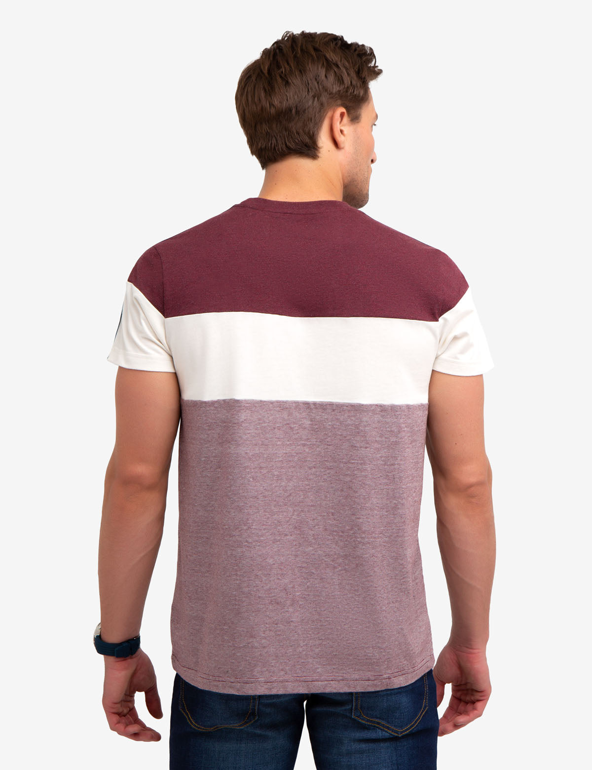 Black Mallet Colorblock Cotton T-Shirt - USPA Design