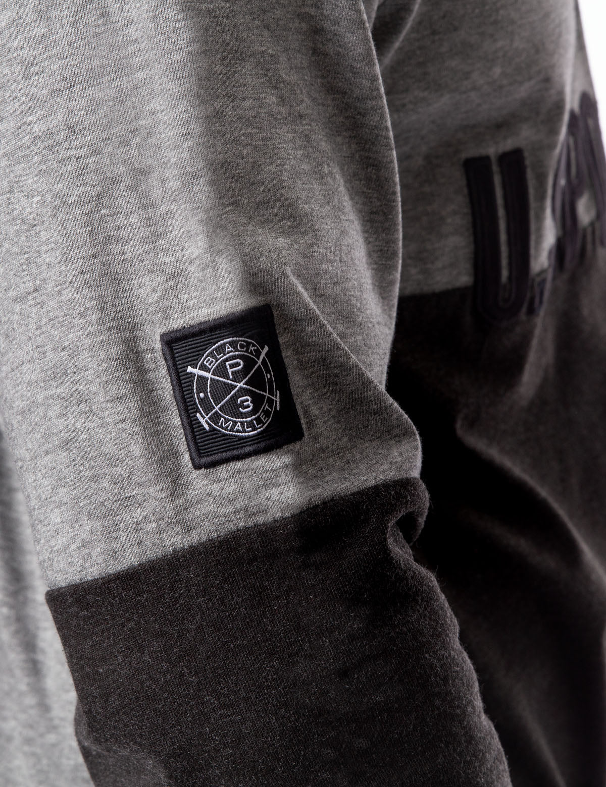 Black Mallet Rugby Shirt - Long Sleeve Colorblock Design