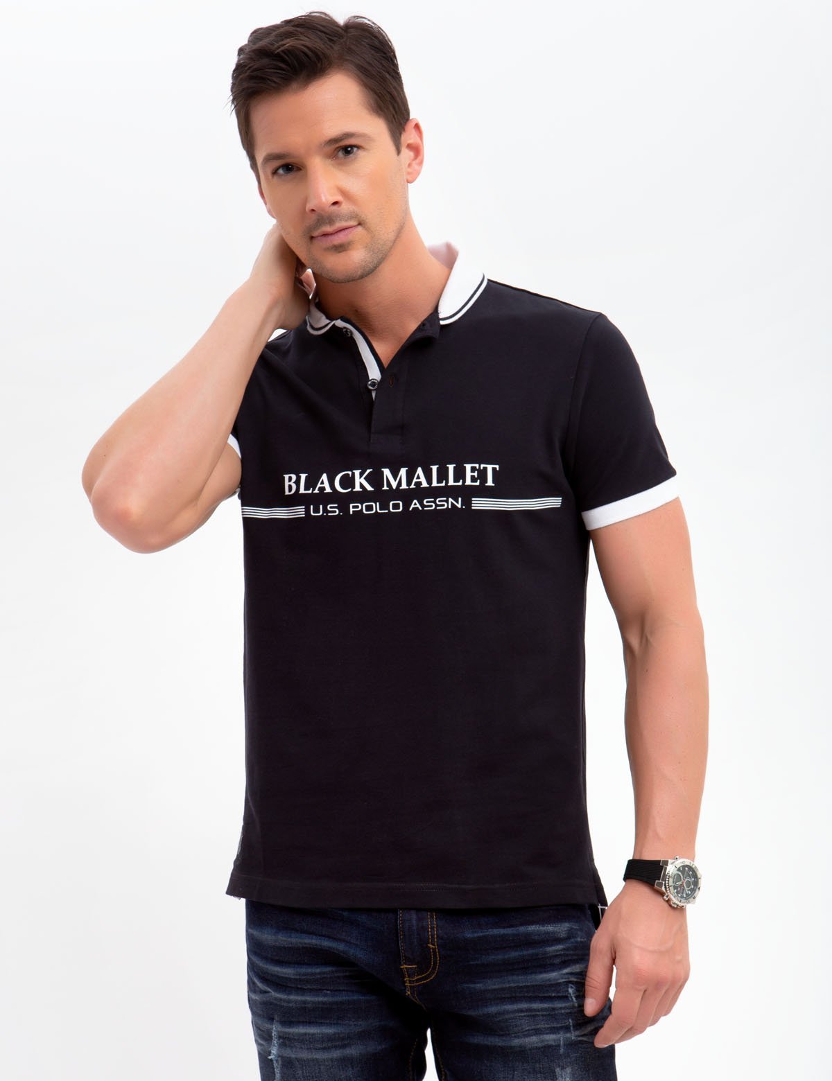 U.S. Polo Assn. Black Mallet Short Sleeve Polo Shirt
