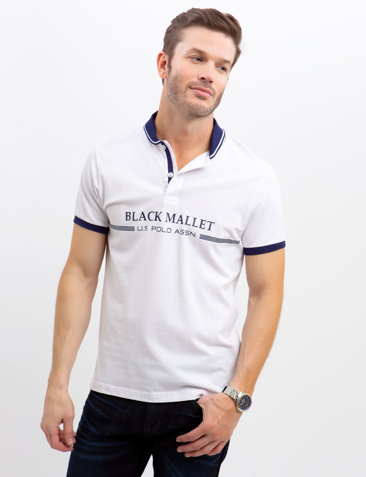 U.S. Polo Assn. Black Mallet Short Sleeve Polo Shirt