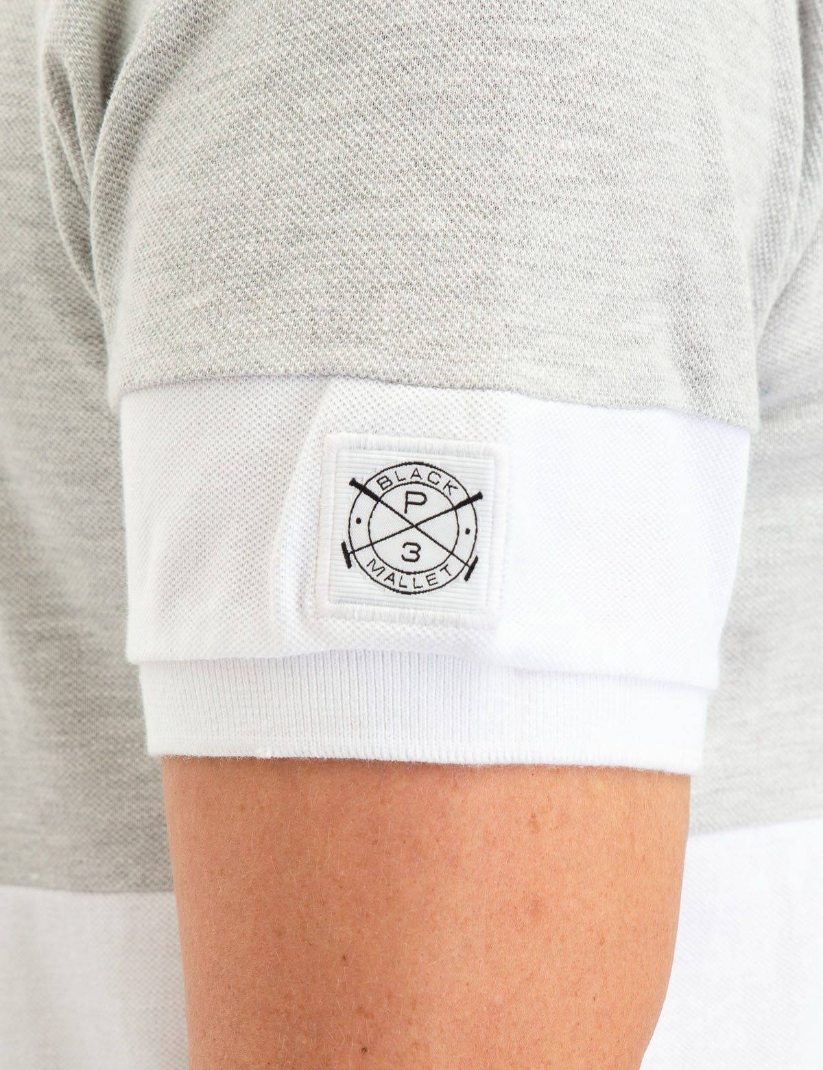 Black Mallet Men's Striped Polo Shirt - Short Sleeve Button Placket