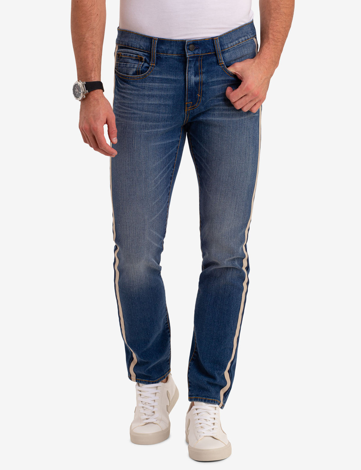 Black Mallet Skinny Jeans for Men - 5 Pocket Styling