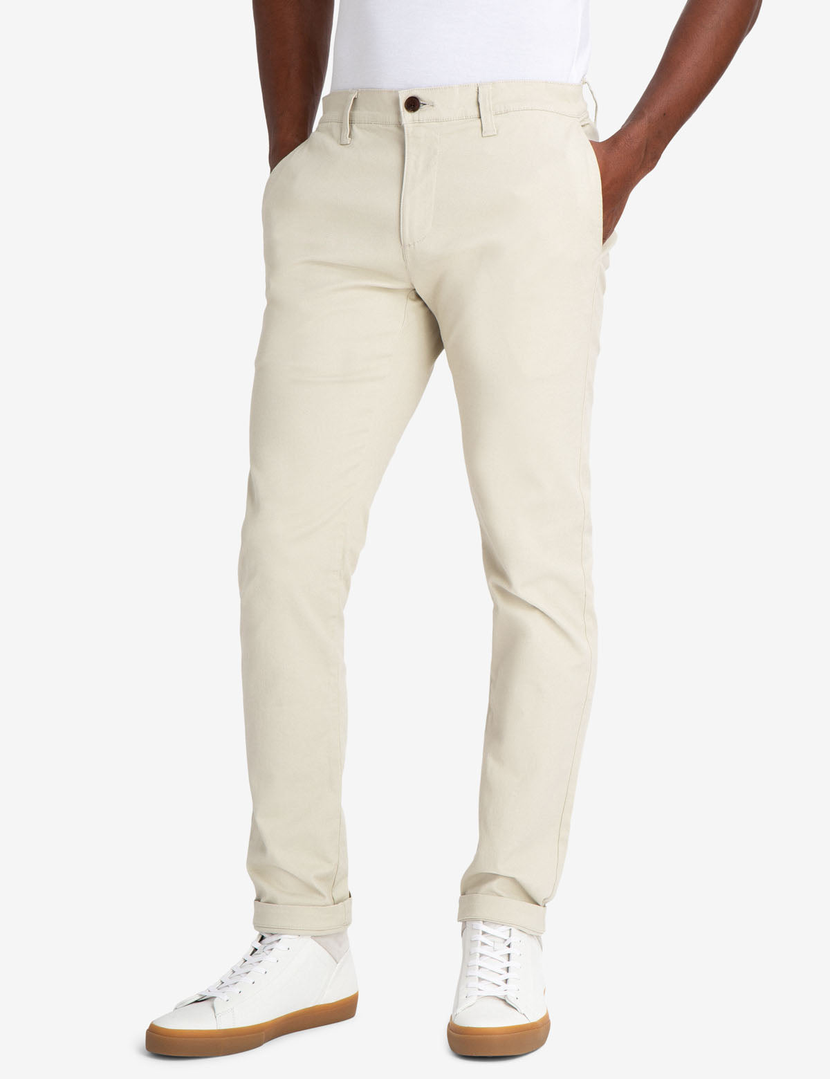 Black Mallet Slim Stretch Chinos - Skinny Fit Twill Pants