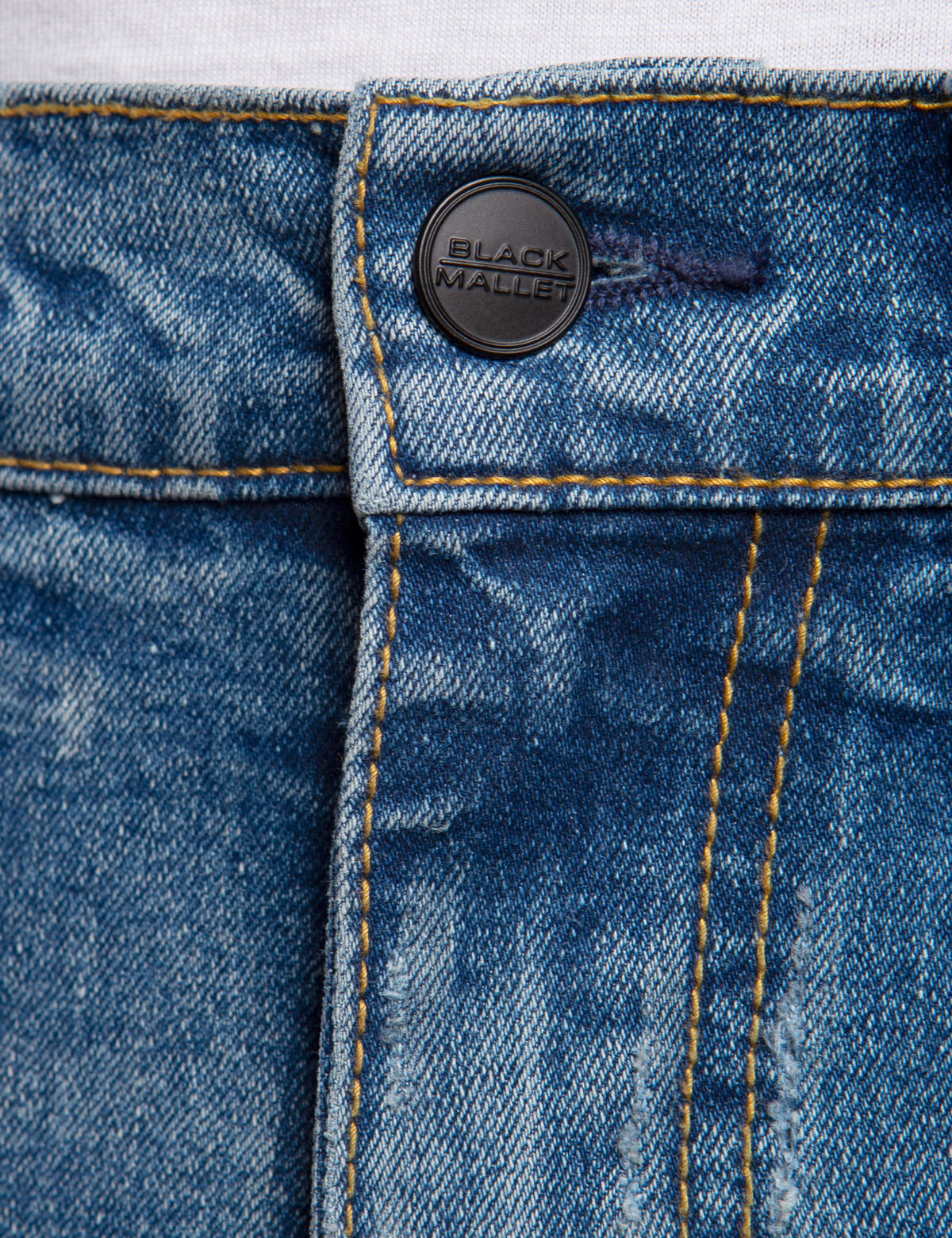 Black Slim Fit Denim Jeans by Mallet