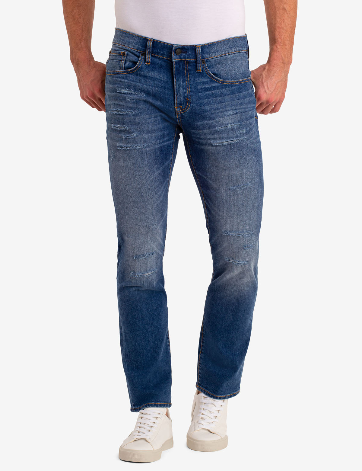 Black Mallet Slim Fit Patch Jeans - 5 Pocket Denim Pants
